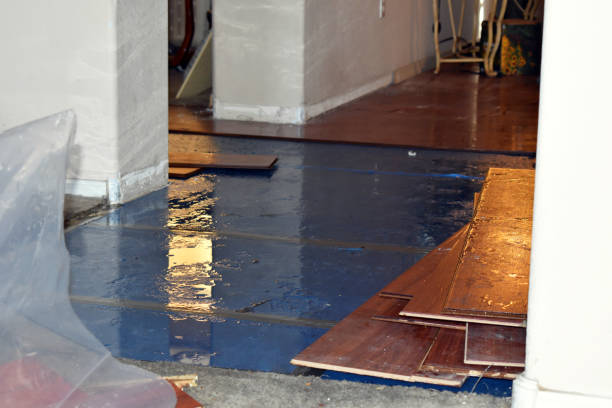 Professional Burst Pipe Cleanup technician working in Norwich, CT